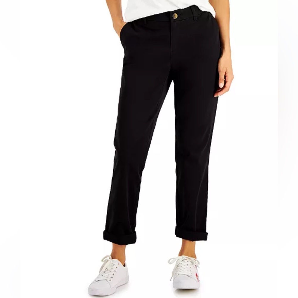 NWT TOMMY HILFIGER Flex Hampton Cuffed Chino Straight-Leg Pants size 4